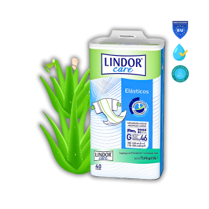 Lindor Care-Bağlamalı Hasta Bezi 7 Damla Aloe Vera Losyonlu L/M (40'lı)