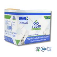 TULES Steril Spanç- Non-Woven Kompress Bez (7,5x7,5 cm) 100'lü