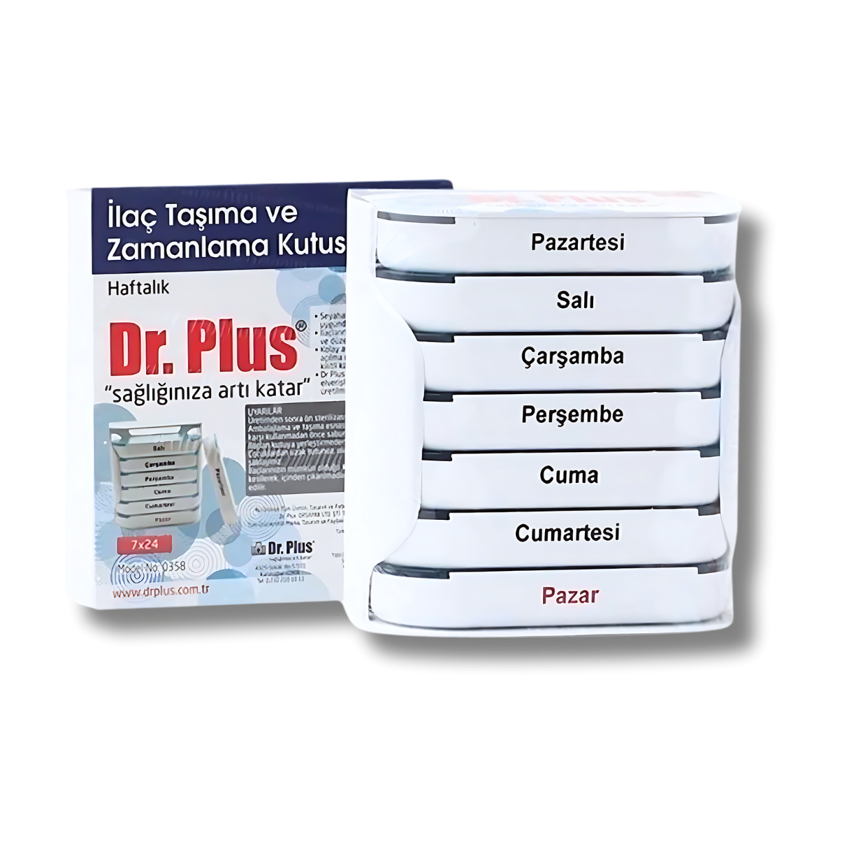Dr. Plus®-Çekmeceli 7/24 Haftalık İlaç Saklama ve Zamanlama Kutusu - Görsel 4