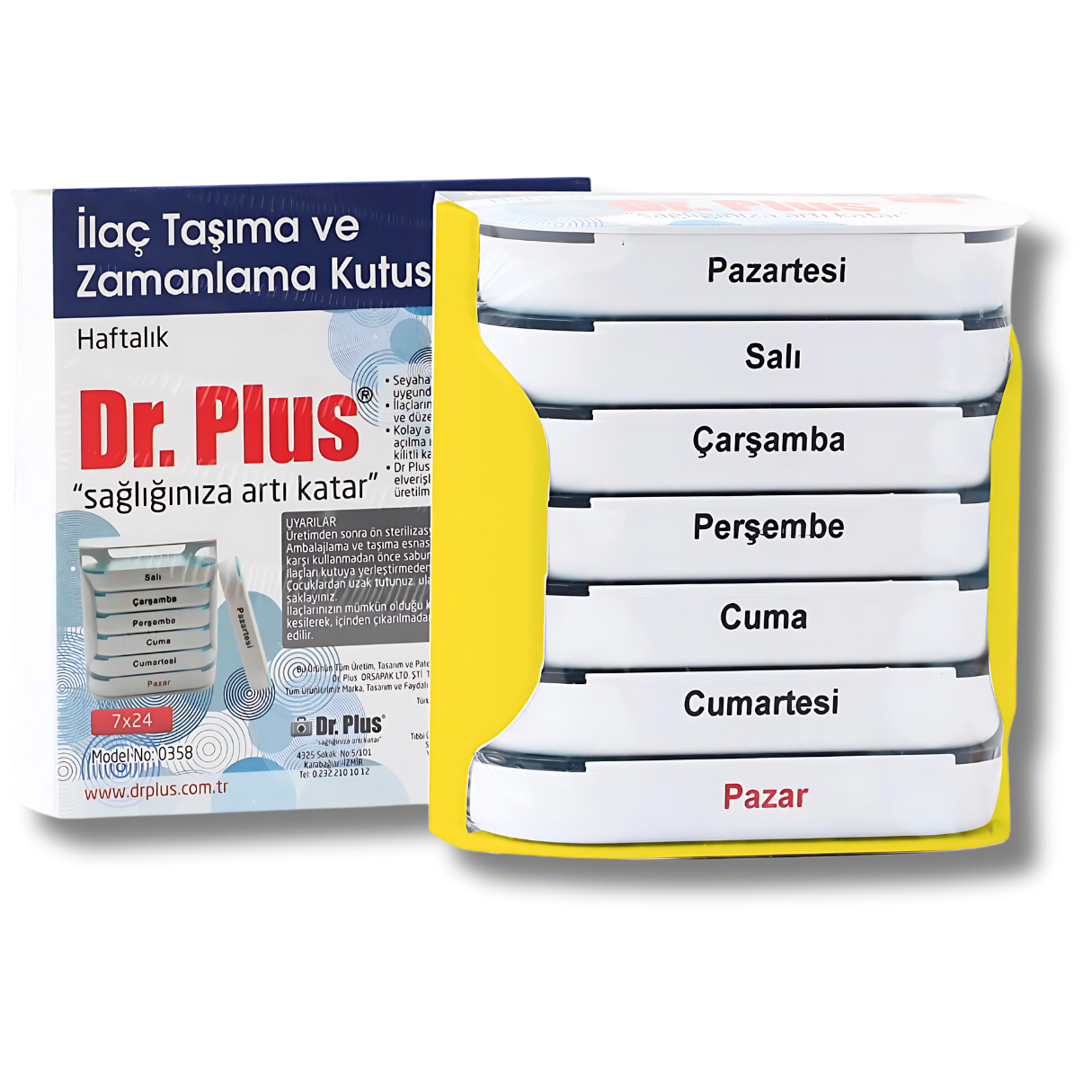 Dr. Plus®-Çekmeceli 7/24 Haftalık İlaç Saklama ve Zamanlama Kutusu - Görsel 5