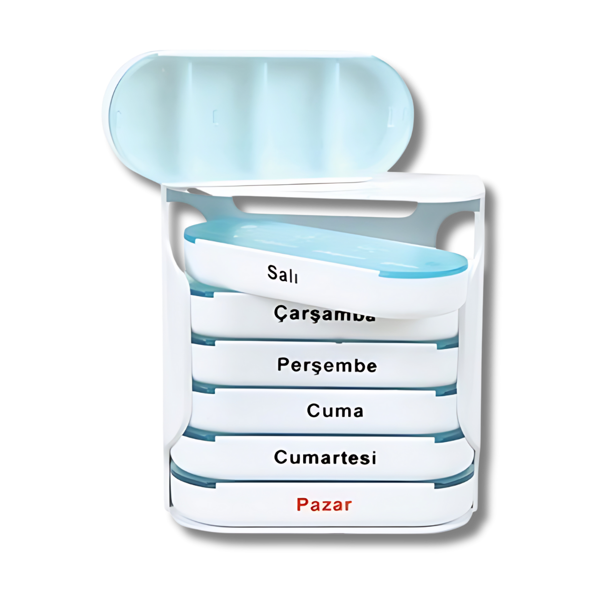 Dr. Plus®-Çekmeceli 7/24 Haftalık İlaç Saklama ve Zamanlama Kutusu - Görsel 2