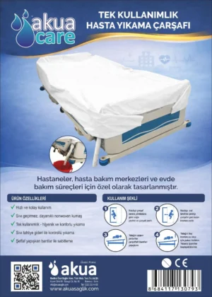 Akuacare Tek Kullanımlık Hasta Yıkama Çarşafı