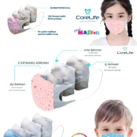 Corelife Meltblown Kız Çocuk Maskesi 50 Adet Unicat Desenli