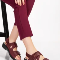 Dia Comfort Ortopedik Bayan Sandalet - Bordo - 41