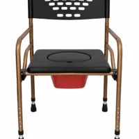 Elegant Deri Döşemeli Klozet Bronz