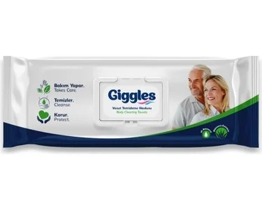 Giggles Vücut Temizleme Havlusu 50 Adet (23x23)