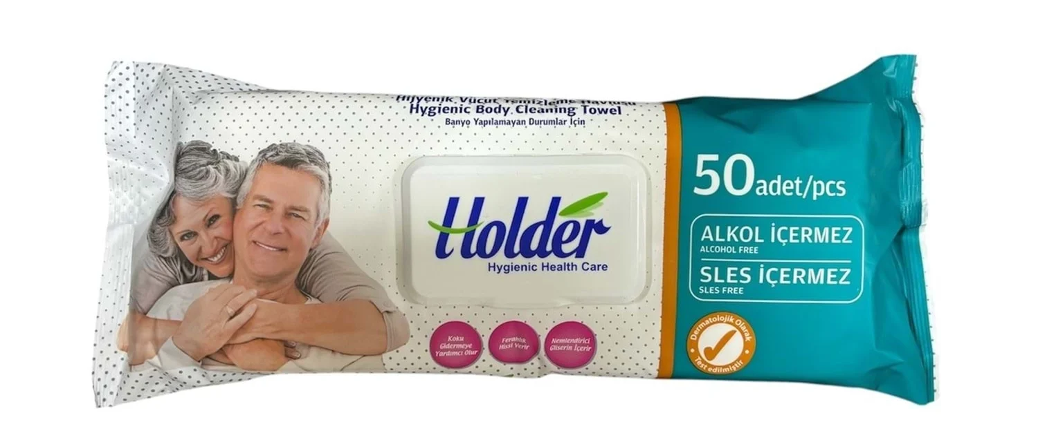 Holder Vücut Temizleme Havlusu 50 Adet (25x25)(Y)
