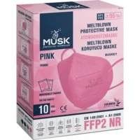 Musk Meltblown FFP-2 N95 Maske 10 Adet - Pembe