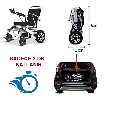 Pulsemed Katlanabilir Akülü Tekerlekli Sandalye HG-W630 1 Pulsemed Katlanabilir Akülü Tekerlekli Sandalye HG-W630